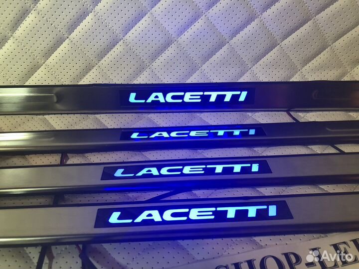 Накладки на пороги Шевроле Лачетти