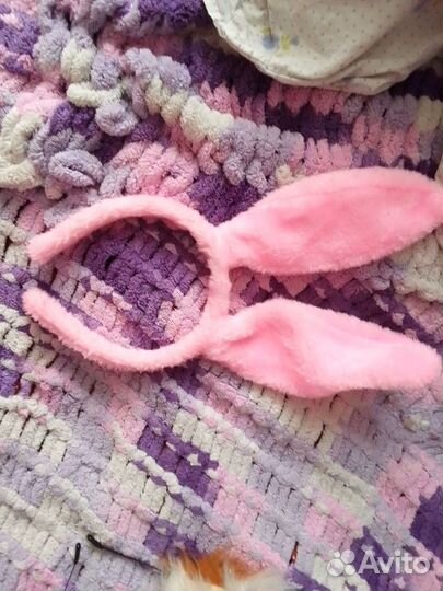 Ушки, украшения лисьи уши ободок заячья уши