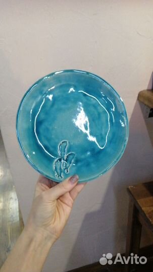 Тарелка керамическая ручная работа
