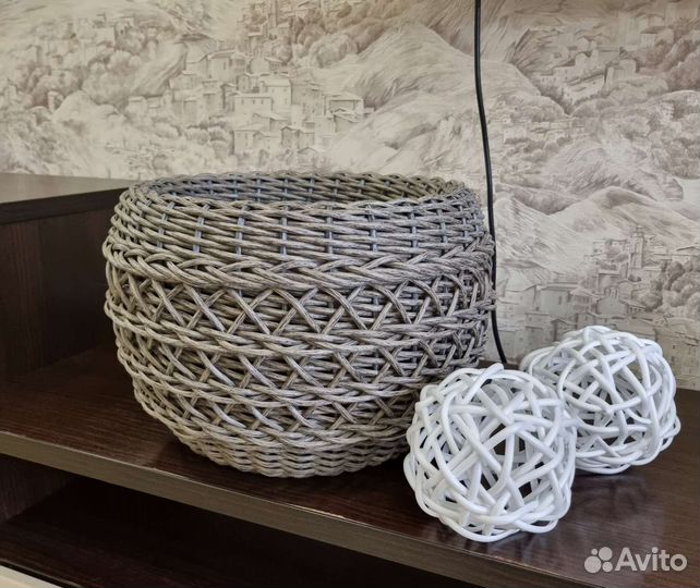 Кашпо из ротанга