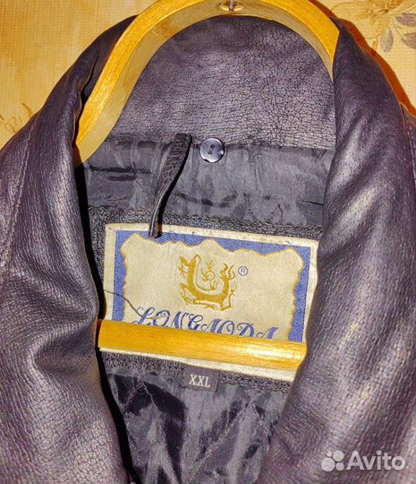 Черная кожаная мужская куртка54