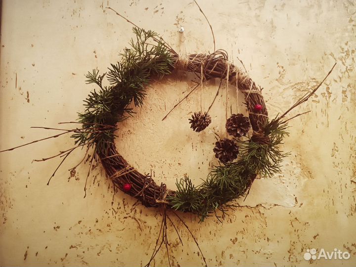 Новогодний/рождественский венок ручной работы