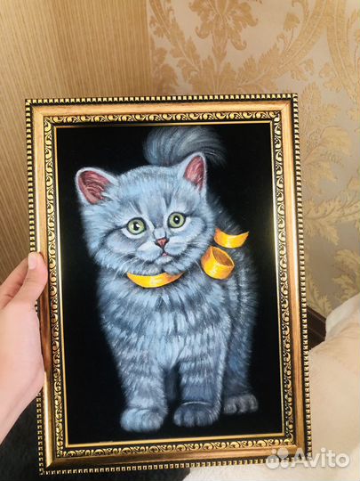 Картина маслом кот