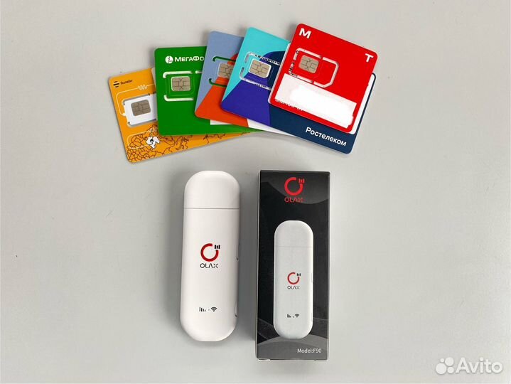 USB модем 4G с раздачей Wi-Fi + сим-карта