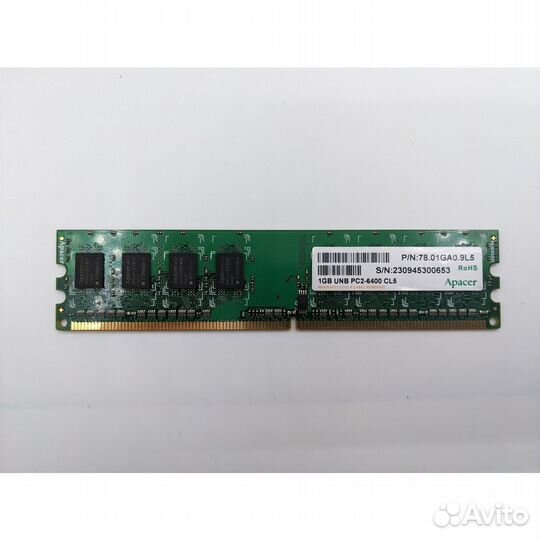Модуль памяти Apacer 78.01GA0.9L5, DDR2, 1 Гб, 640