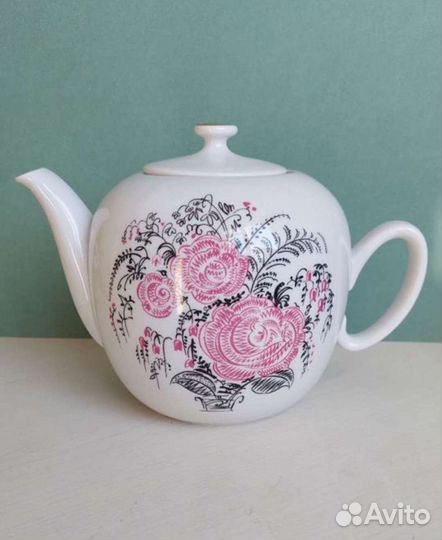 Чайник заварочный лфз Дулево Крытье лоз СССР