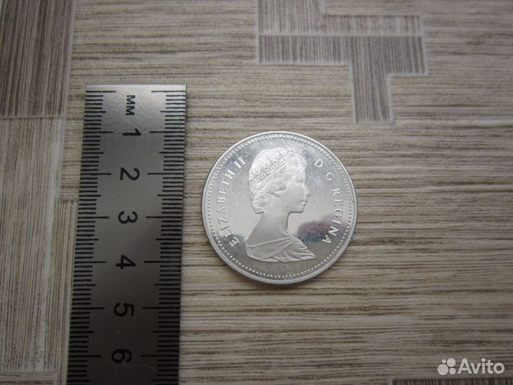Канада 1 доллар 1982 год серебро