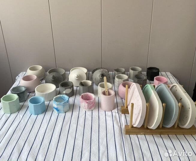 Гипсовые изделия, свечи ручной работы