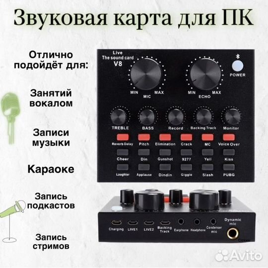 Звуковая карта внешняя новая бюджетная