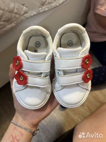 Кеды белые детские