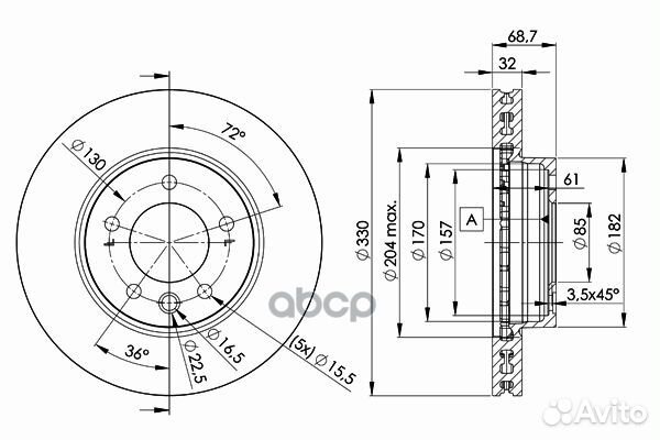 Диск тормозной 78BD3326-1 Icer