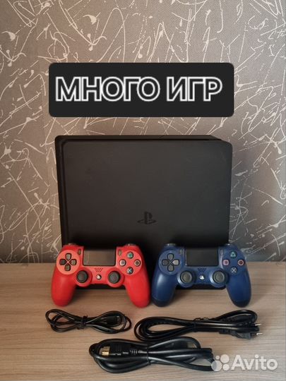 Sony PS4 Slim 1 Tb + 2 геймпада + Extra