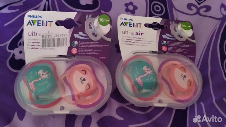 Пустышки philips avent 18+
