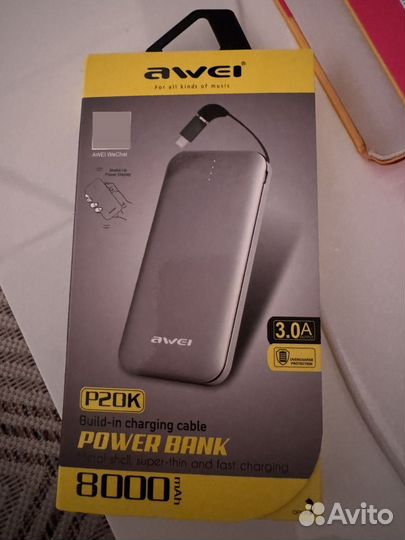 Powerbank новый 8000