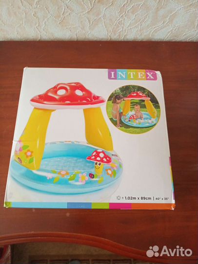 Детский надувной бассейн с крышей