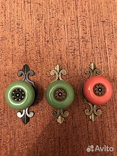 Мебельные ручки керамика с металлом