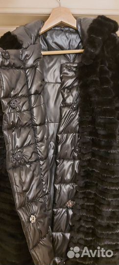 Пальто меховое(норка+кролик) р-р 50