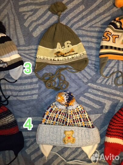 Шапки на 3-4 годика