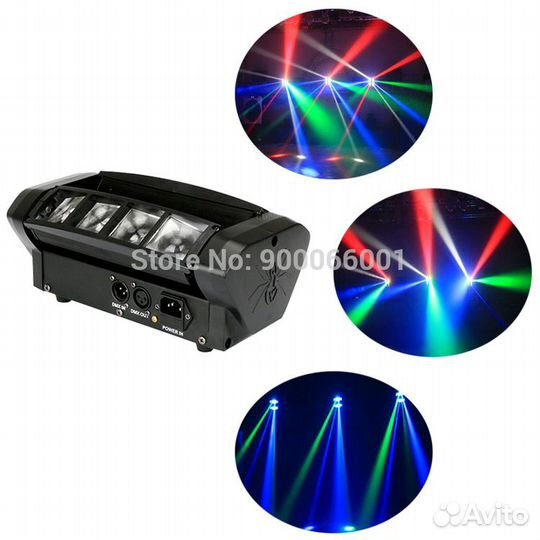 Светомузыка устройство Паук движ-гол. Dj Led Rgbw