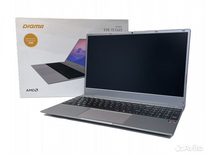 Ноутбук Digma Ryzen3 3200U/8Gb/SSD512Gb/15.6 IPS