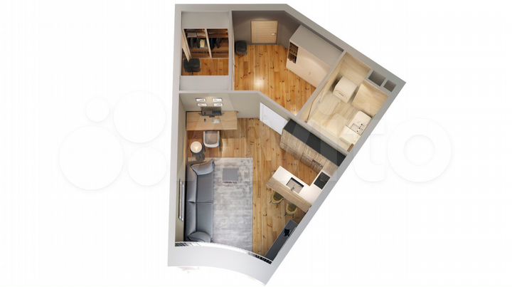 Апартаменты-студия, 35,4 м², 2/10 эт.