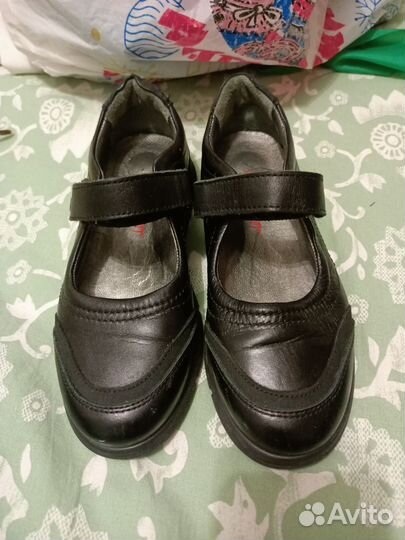 Туфли для девочки 34р натур.кожа