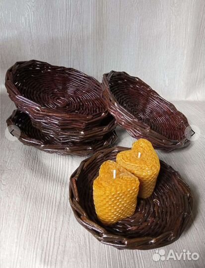 Корзина и терелочка плетеная