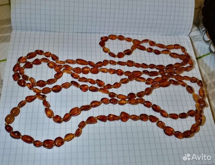 Янтарь СССР бижутерия винтаж
