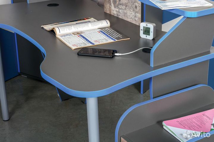 Стол компьютерный Индиго 12.61 Темно - серый,Графф