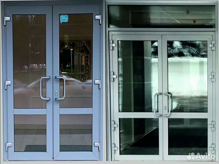 Дверь алюминиевая