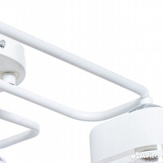 Люстра 'Илария' 4хЕ27 40Вт бело-хромовый 56х56х27