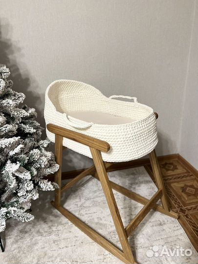 Детская люлька колыбель плетеная