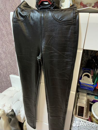 Брюки кожаные