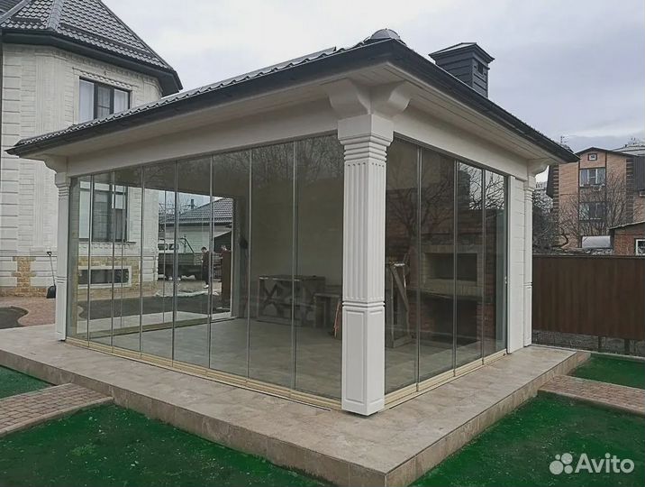 Безрамное остекление террас