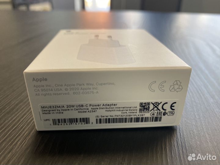 Блок зарядки iPhone 20w USB-C Оригинальный