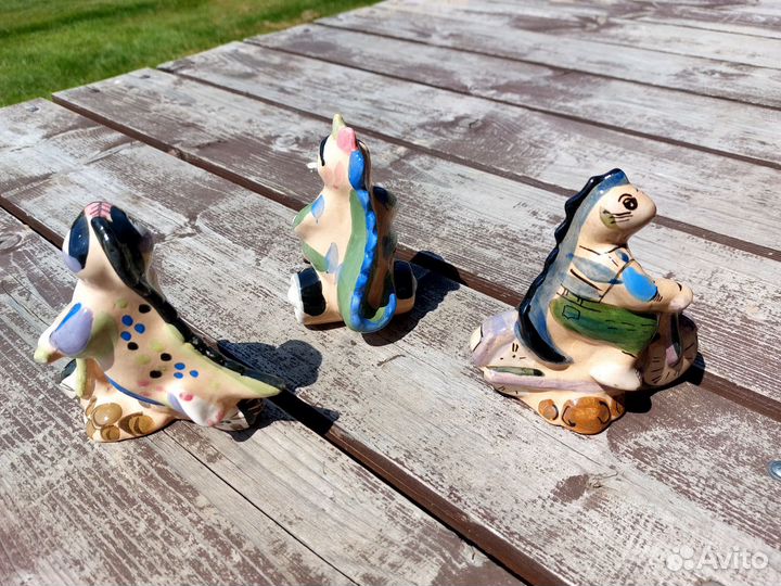 Дракон-байкер Гжель