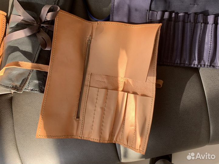 Чехол футляр для кистей кожа