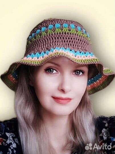 Панамы вязаные. Шляпки Новые