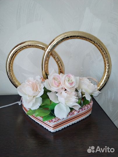 Кольца на машину свадебные