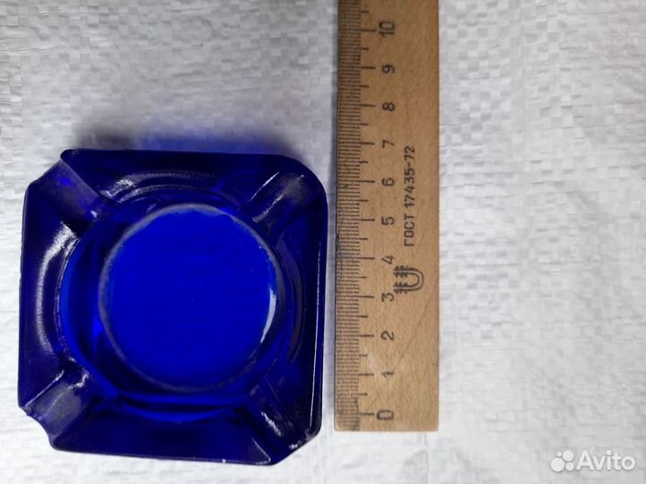 Пепельница цветное стекло СССР