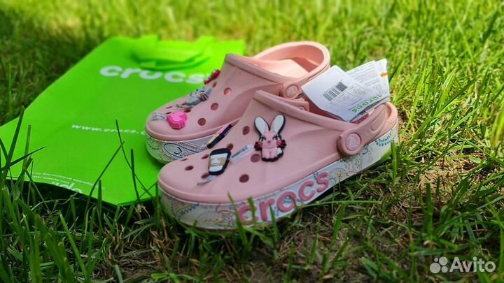 Crocs кроксы сабо женские,розовые, новые с бирками