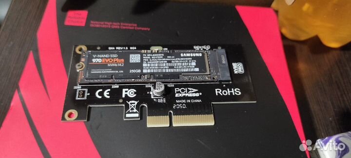 Адаптер ampcom M.2 NVMe SSD в pcie 4.0