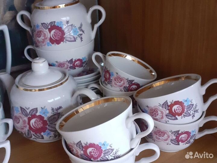 Сервиз кофейный и чайный и пары чайные