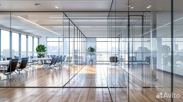 Стеклянная перегородка