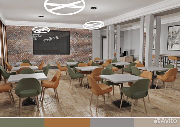 Дизайн интерьера офиса магазина коттеджа