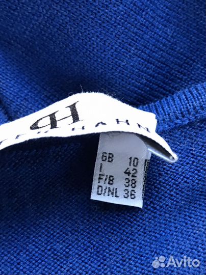 Джемпер 44 46 Peter Hahn гладкая шерсть Германия