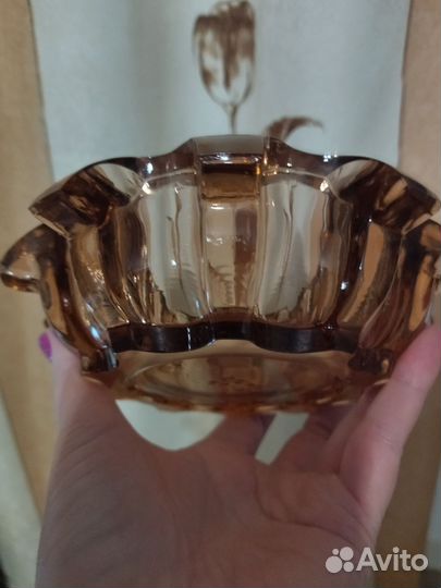 Пепельница цветное стекло СССР