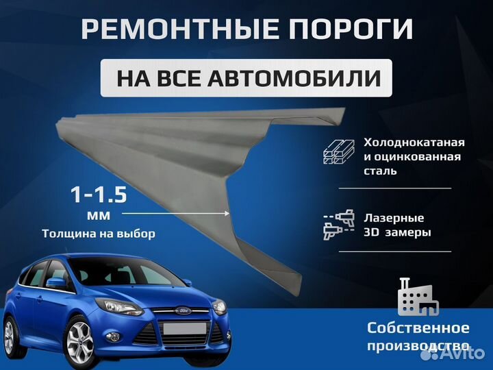 Kia Rio пороги и арки на авто