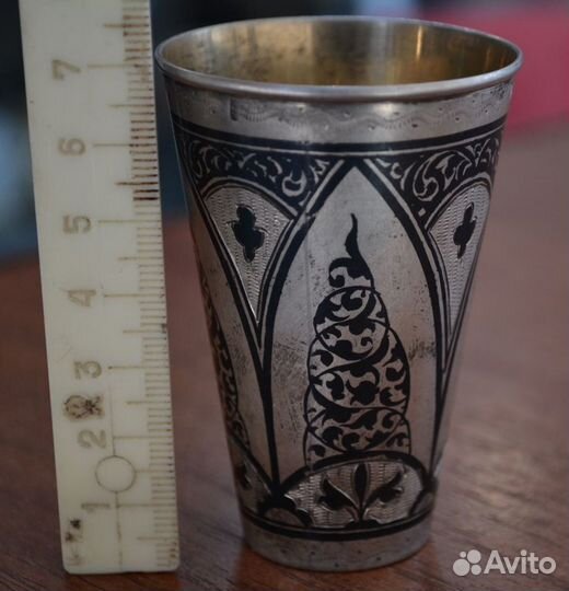 Серебряная рюмка. стопка- 875 пр. кубачи