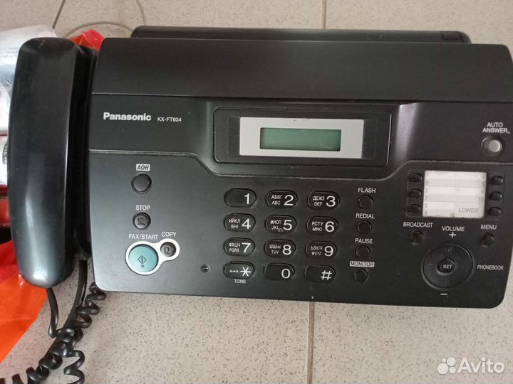 Телефон факс Panasonic KX-FT 934 с термобумагой